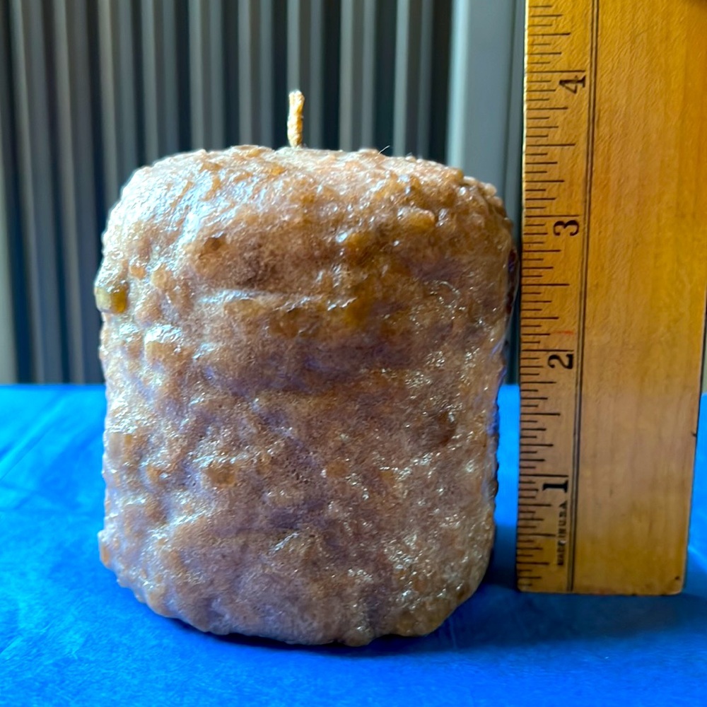 Rustic Brown Textured Candle - Picture 7 of 10